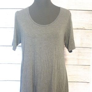 EUC Solid Dark Grey Small LulaRoe Irma Tunic Top